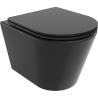 Mexen Rico keret nélküli WC-csésze lecsapódó Slim ülőkével, duroplaszt, fekete matt - 30721085