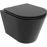 Mexen Rico vas WC Rimless cu capac slim cu închidere lentă, duroplast, negru mat - 30721085