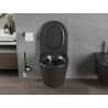 Mexen Rico keret nélküli WC-csésze lecsapódó Slim ülőkével, duroplaszt, fekete matt - 30721085