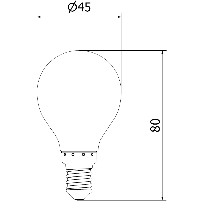 Mexen Nova Bec LED E14, G45, 3W, Cald - 3000K, 315 lm - L101-E14-0330-01