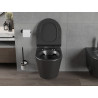 Mexen Rico Rimless WC csésze slim lassan záródó duroplast ülőkével, fekete matt - 30720185