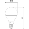 Mexen Nova Bec LED E14, G45, 4W, Rece - 6500K, 420 lm - L101-E14-0465-01