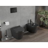 Mexen Rico Rimless WC csésze slim lassan záródó duroplast ülőkével, fekete matt - 30720185
