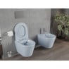 Mexen Rico perem nélküli wc csésze leeresztő automatikás ülőkével, duroplast, Szürke-Kék matt - 30724069