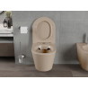 Mexen Rico vas de toaletă fără margini cu capac slim, duroplast, cappuccino mat - 30724064