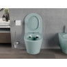 Mexen Rico Rimless wc csésze lassan záródó vékony duroplast ülőkével, világos zöld matt - 30724048
