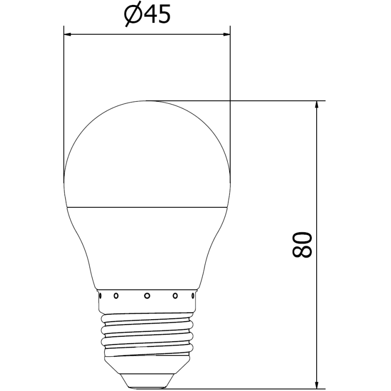 Mexen Nova Bec LED E27, G45, 1W, Calda - 3000K, 105 lm - L101-E27-0130-01
