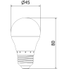 Mexen Nova LED Izzó E27, G45, 5W, Meleg - 3000K, 525 lm - L101-E27-0530-01