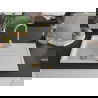 Mexen Bruno chiuvetă din granit cu 1 compartiment cu picurător 795 x 495 mm, Albă, sifon Auriu - 6513791010-20-G
