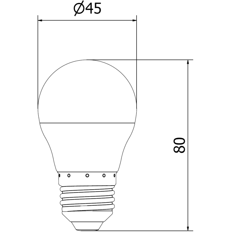 Mexen Nova Bec LED E27, G45, 7W, Caldă - 3000K, 735 lm - L101-E27-0730-01