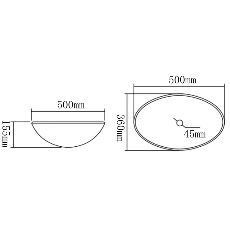Mexen Goa chiuvetă de sticlă deasupra blatului 50 x 36 cm, neagră - 24085070
