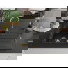 Mexen Bruno chiuvetă din granit cu 1 compartiment cu picurător 795 x 495 mm, Neagră/Auriu metalic, sifon Auriu - 6513791010-75-G