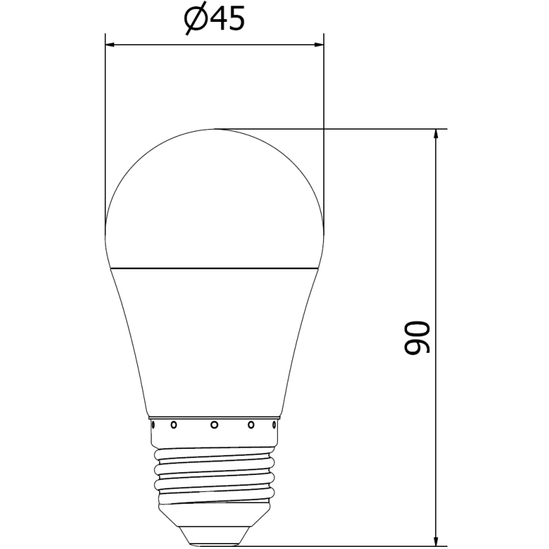 Mexen Nova Bec LED E27, G45, 8W, Cald - 3000K, 840 lm - L101-E27-0830-01