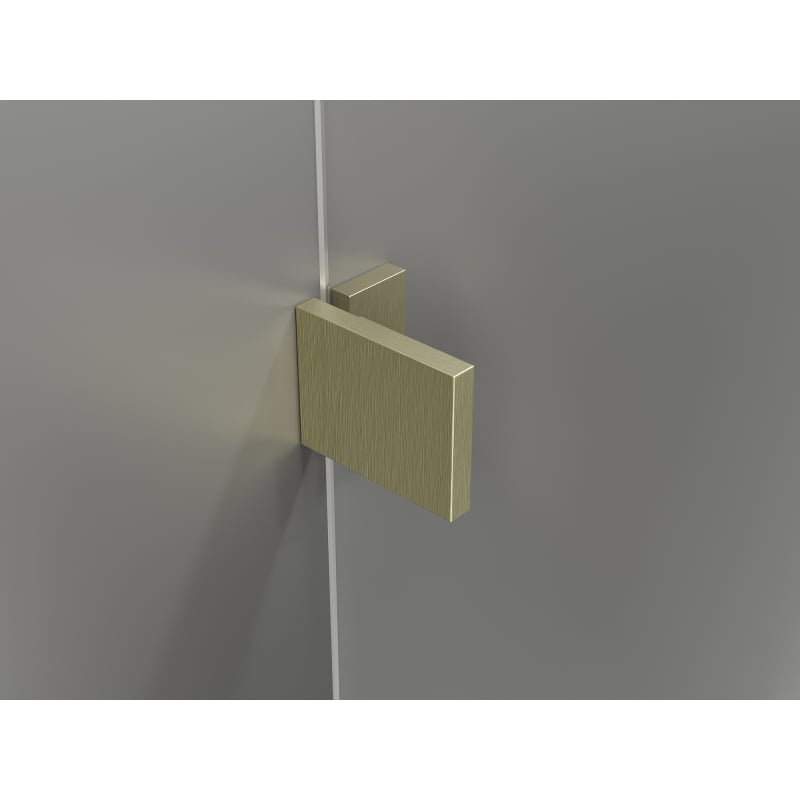 Mexen Lunar Cabină de duș Duo cu ușă batantă dreaptă 120 x 100 cm, transparent, auriu periat - 834-120P-100L-55-00