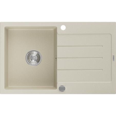 Mexen Bruno 1-medencés gránit mosogató edényszárítóval 795 x 495 mm, Bézs - 6513791010-69