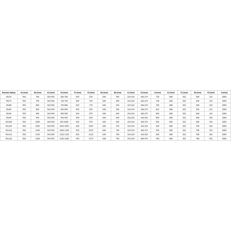 Mexen Lunar Cabină de duș Duo cu deschidere dreapta 95 x 75 cm, transparent, aur roz - 834-095P-075L-60-00