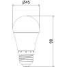 Mexen Nova LED izzó E27, G45, 9W, Hideg - 6500K, 945 lm - L101-E27-0965-01