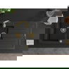Mexen Andres chiuvetă granit 1,5-camere cu picurator 1000 x 500 mm negru/auriu metalizat, sifon auriu - 6515101510-75-G