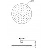 Mexen Slim 20 cm-es esőztető, króm - 79220-00