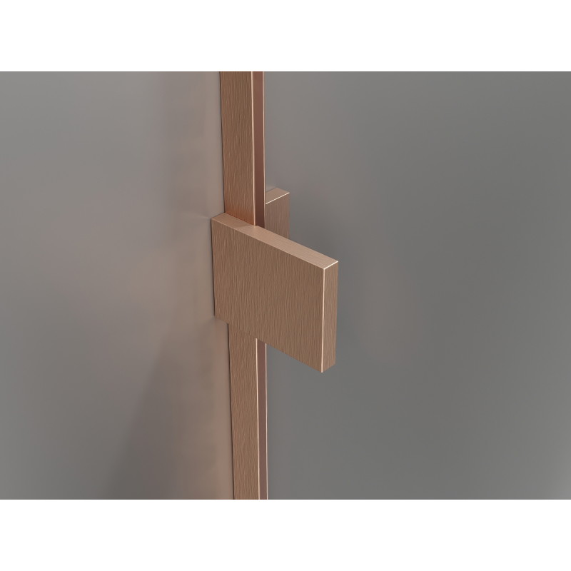 Mexen Lunar Cabină de duș dublă cu deschidere spre dreapta 115 x 105 cm, transparentă, cupru periat - 834-115P-105L-65-00