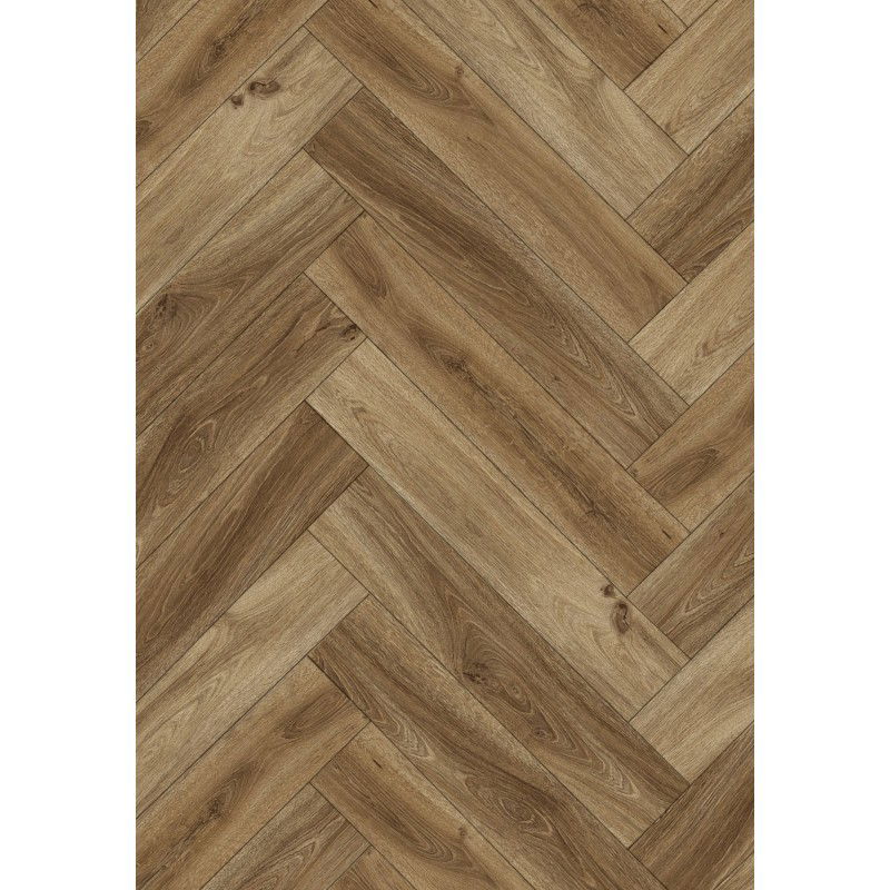 Mexen Amsterdam panouri din vinil Herringbone 635 x 127 mm SPC 6,5 mm suport 1,5 mm, 4 V-Fuga, Stejar