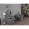 Mexen Rico Rimless WC csésze lassú záródású, vékony duroplast ülőkével, sötét szürke matt - 30724071