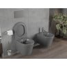 Mexen Rico vas wc fără ramă cu capac cu închidere lentă slim, duroplast, gri închis mat - 30724071