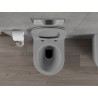 Mexen Rico Rimless WC csésze lassan záródó vékony ülőkével, duroplast, világosszürke matt - 30724061