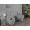 Mexen Rico Rimless WC csésze lassan záródó vékony ülőkével, duroplast, világosszürke matt - 30724061