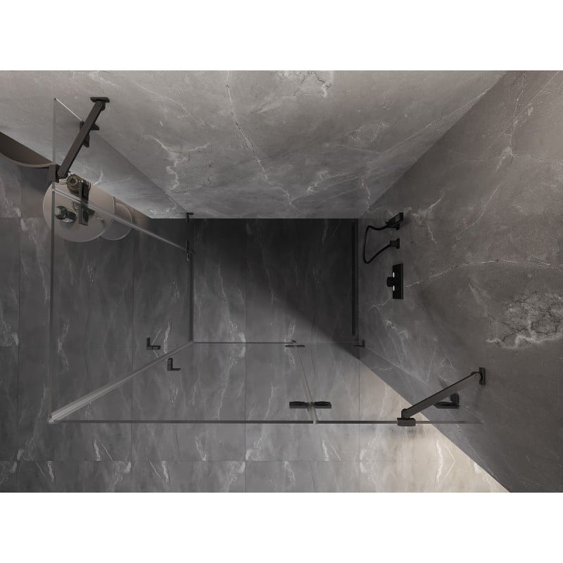 Mexen Lunar Duo cabină de duș dreaptă deschisă 105 x 85 cm, transparentă, gri pistol periat - 834-105P-085L-66-00