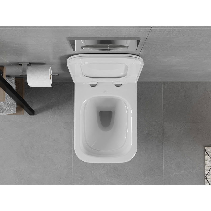 Mexen Elis WC csésze Rimless lassan záródó slim ülőkével, duroplast, fehér fényes - 30910700