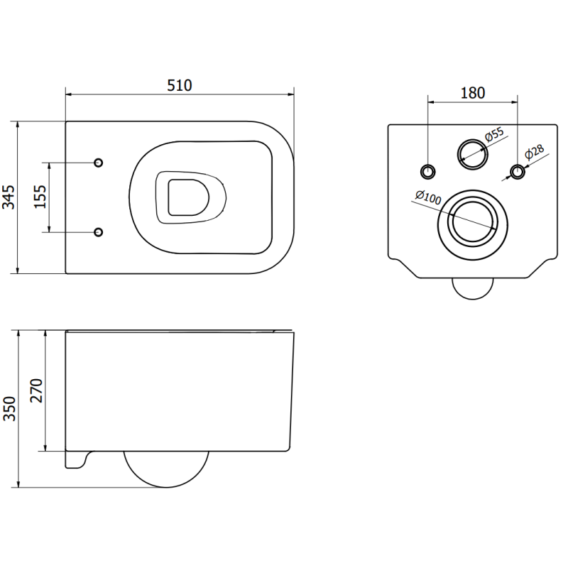 Mexen Elis vas WC fără margini cu capac slim cu coborâre lentă, duroplast, alb lucios - 30910700