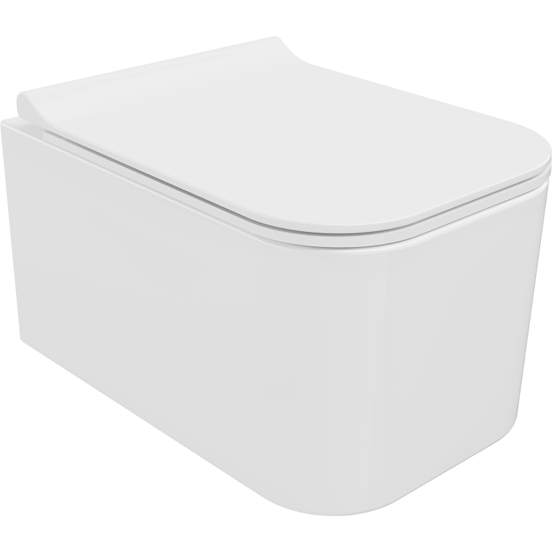 Mexen Elis vas wc Rimless cu capac de toaletă cu închidere lentă, slim, duroplast, alb lucios - 30910700