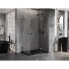 Mexen Lunar Duo cabină de duș cu deschidere spre dreapta 115 x 75 cm, transparent, gun gray periat - 834-115P-075L-66-00