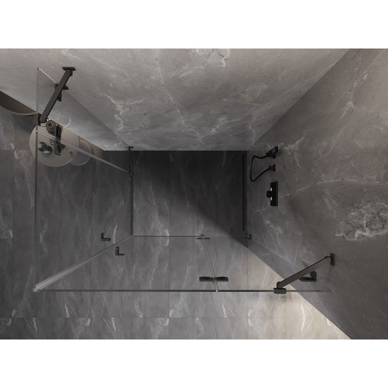 Mexen Lunar Cabină de duș Duo cu uși rabatabile dreapta 115 x 95 cm, transparent, gri pistol periat - 834-115P-095L-66-00