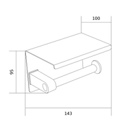 Mexen suport hârtie cu raft, crom - 701197-00