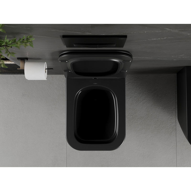 Mexen Madox vas wc Rimless cu capac cu închidere lentă slim, duroplast, negru mat - 30154070