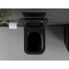 Mexen Madox Rimless WC csésze lassan záródó slim ülőkével, Duroplast, fekete matt - 30154070