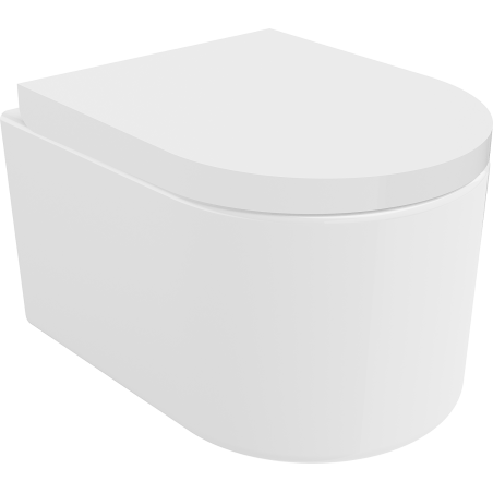 Mexen Sofia perem nélküli WC-tál lassan záródó kemény ülőkével, duroplast, fényes fehér - 30540200