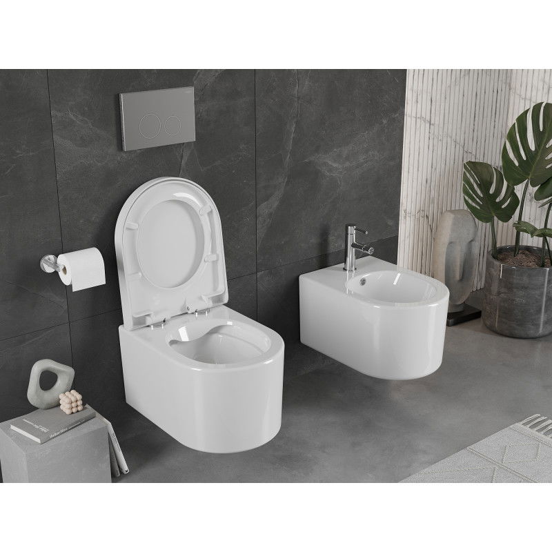 Mexen Sofia Rimless WC csésze lassan záródó kemény, duroplast, fényes fehér - 30540200