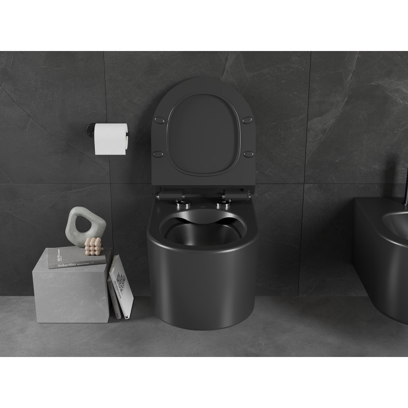 Mexen Sofia vas wc Rimless cu capac cu închidere lentă slim, duroplast, negru mat - 30540185