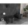 Mexen Sofia Rimless WC csésze lassan záródó slim ülőkével, duroplast, fekete matt - 30540185