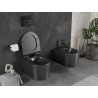 Mexen Sofia Rimless WC csésze lassan záródó slim ülőkével, duroplast, fekete matt - 30540185