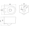 Mexen Sofia Rimless WC csésze lassan csukódó, vékony fedéllel, duroplast, fekete matt - 30541085