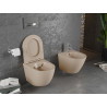 Mexen Lena vas WC fără margini cu capac cu închidere lentă slim, duroplast, cappuccino mat - 30224064