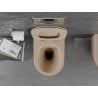 Mexen Lena Rimless WC csésze lassan záródó, slim duroplast ülőkével, matt capuccino - 30224064