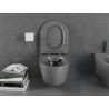 Mexen Lena vas de toaletă wc Rimless cu capac cu închidere lentă slim, duroplast, gri închis mat - 30224071
