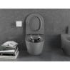 Mexen Lena vas wc fără margini cu capac cu închidere lentă slim, duroplast, gri închis mat - 30224071