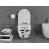 Mexen Lena Rimless WC csésze lecsapódásmentes Slim ülőkével, duroplast, fehér minta - 30224099