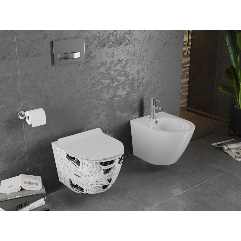 Mexen Lena vas wc Rimless cu capac cu închidere lentă slim, duroplast, alb model - 30224099